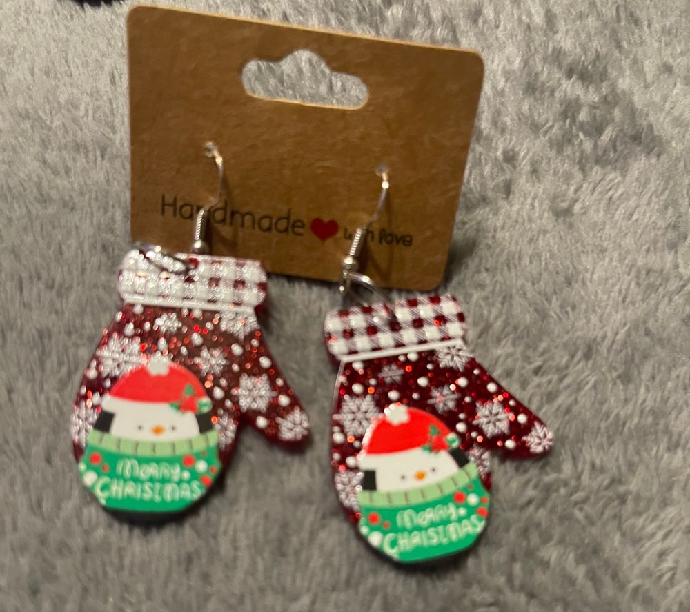 Penguin Mittens Earrings 