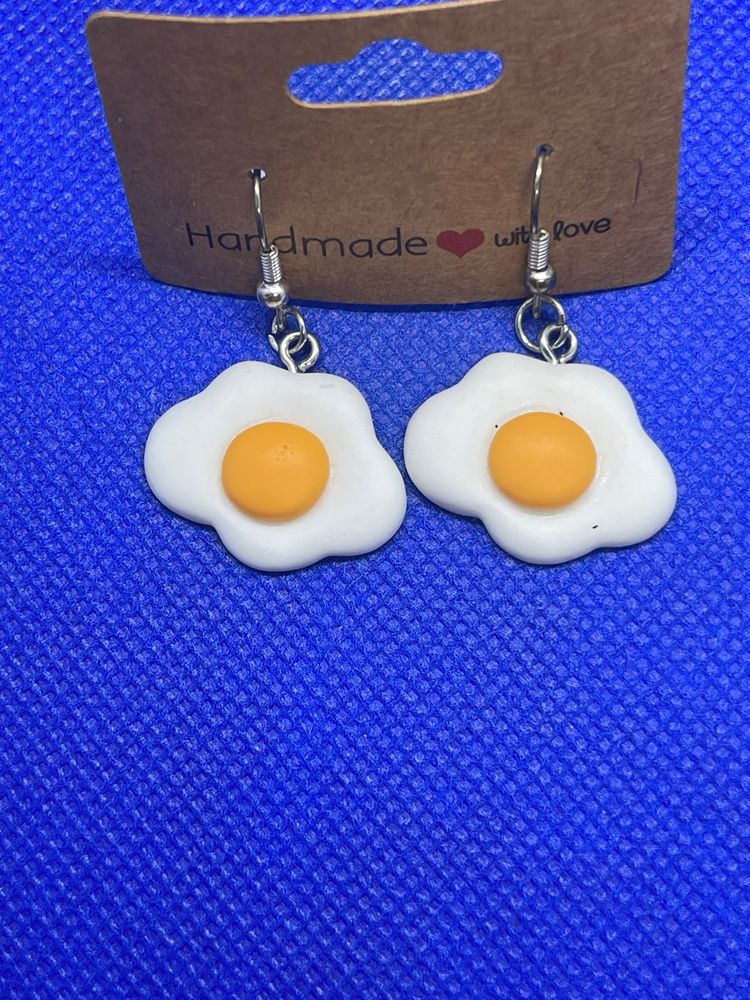 Fried eggs earrings 